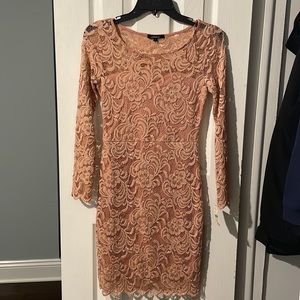 Lace mini long sleeve dress